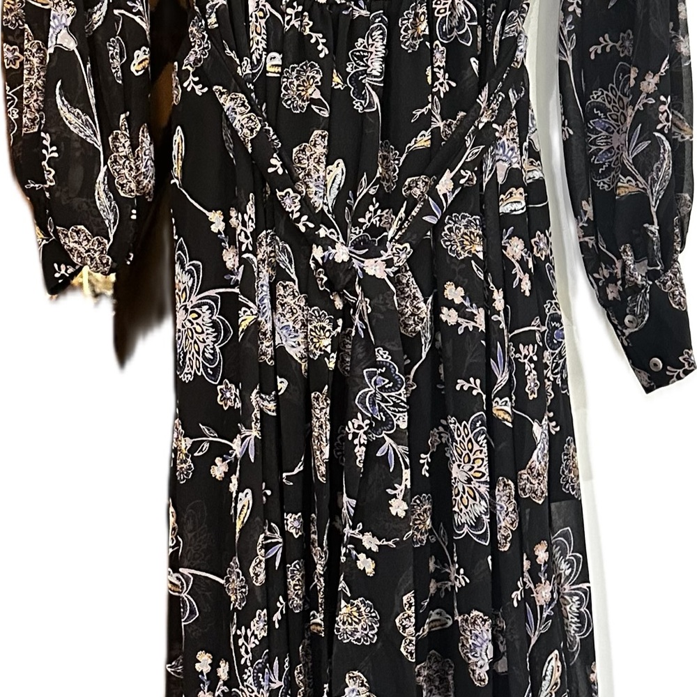 Floral Black Dress